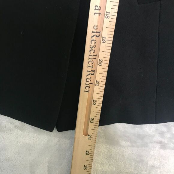 Talbots Blazer Womens 2 Black Crepe Single Button Closure Modern Lapel Career - Picture 11 of 11